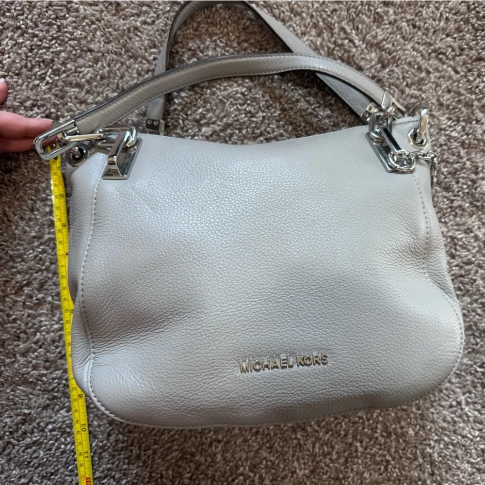 Michael Kors Gray Leather Shoulder Bag - Picture 1 of 6